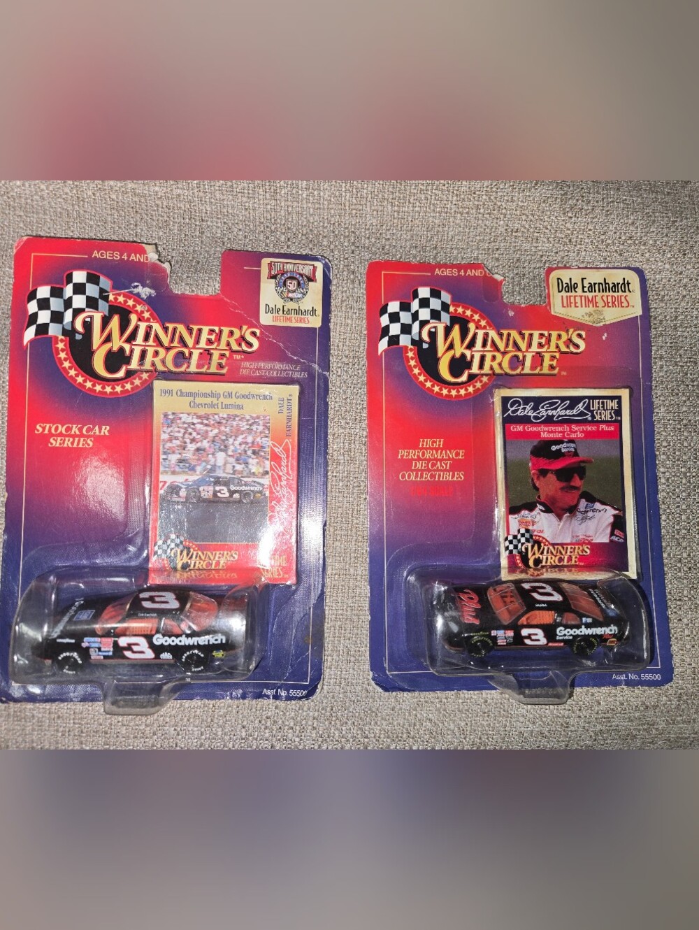 NEW Lot Bundle of 2 Dale Earnhardt Cars Die Cast Collectibles 1997  1998 Hasbro